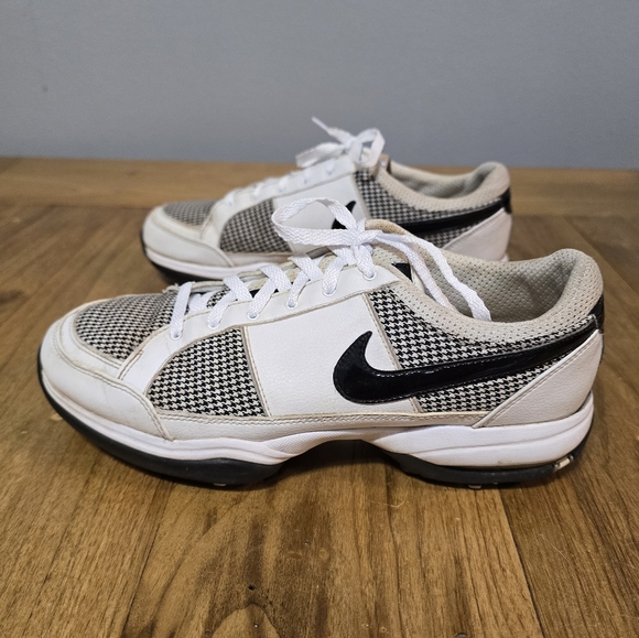Nike Air size 8.5 golf shoes black & white houndstooth - Picture 4 of 8